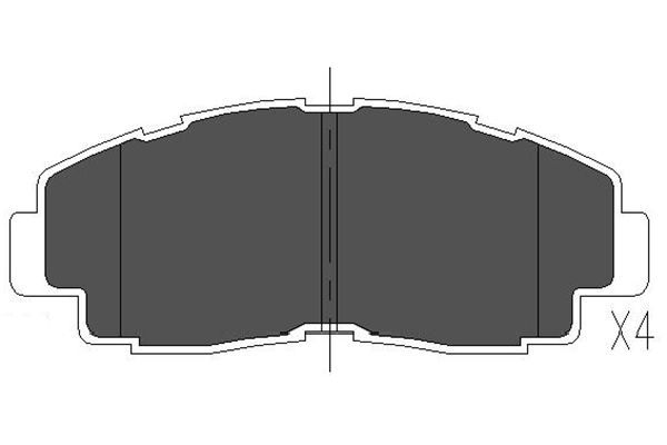 KAVO PARTS Комплект тормозных колодок, дисковый тормоз KBP-9052